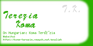 terezia koma business card